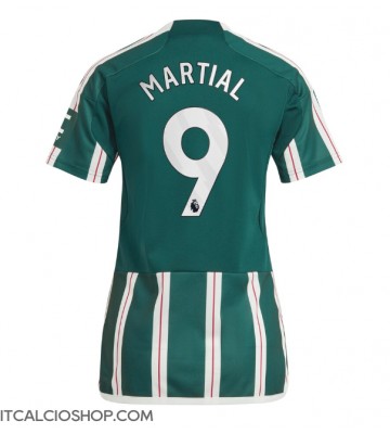 Manchester United Anthony Martial #9 Seconda Maglia Femmina 2023-24 Manica Corta